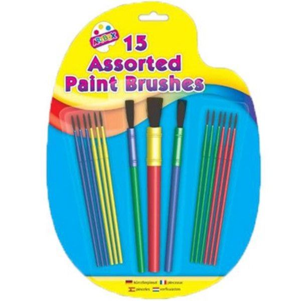 ARTBOX 15 Assorted Kids Paint Brushes