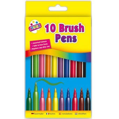 Brush Fibre Pens 10 Pack
