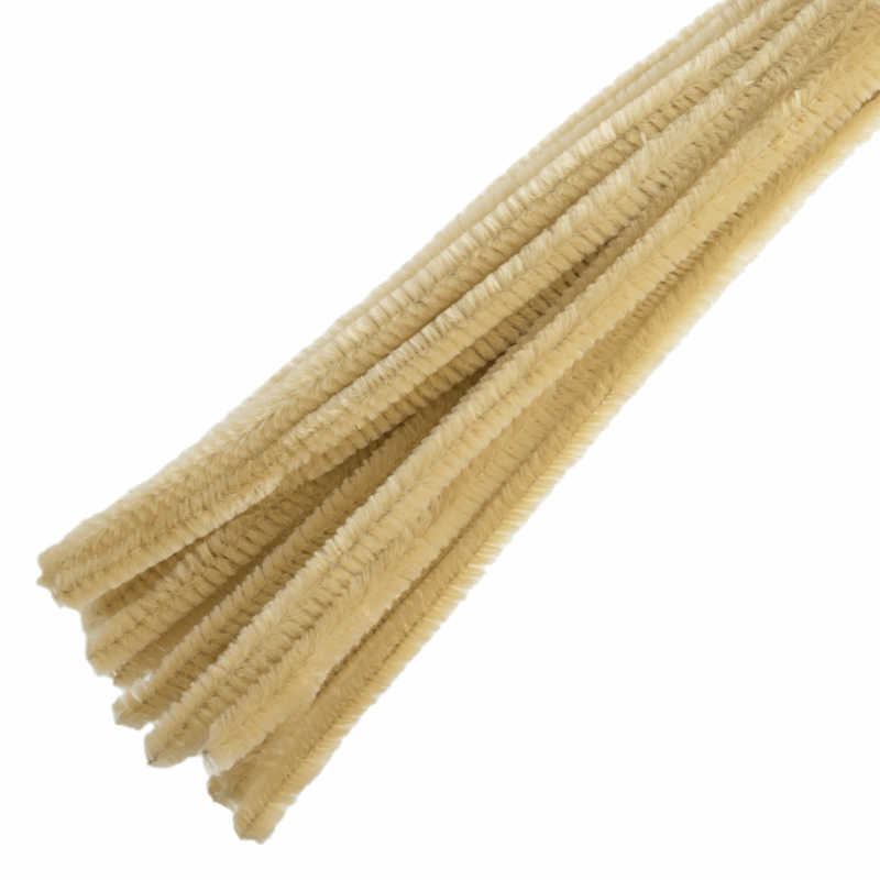 Chenille Stems / Pipe Cleaners Pack of 15 Beige