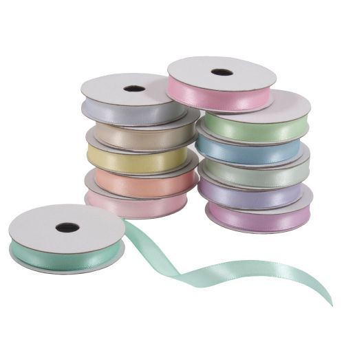 Neon and Pastel Satin Ribbon Reels Asst