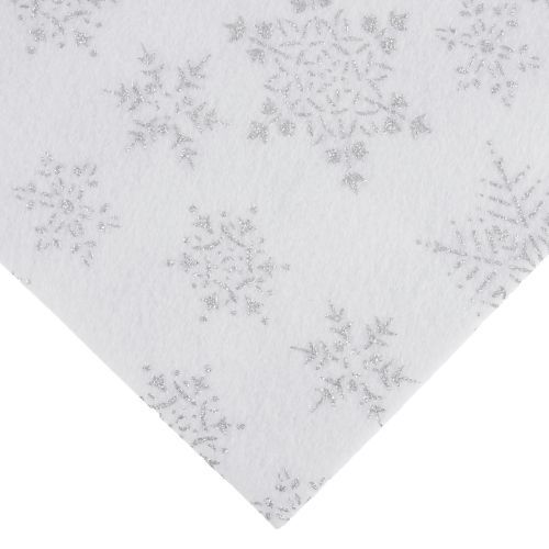 Felt Sheet with Glitter Snowflakes
