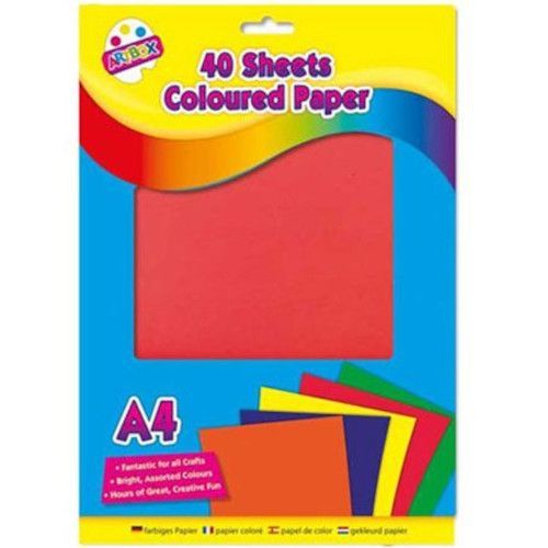 Art Box 40 Sheet A4 Coloured Paper