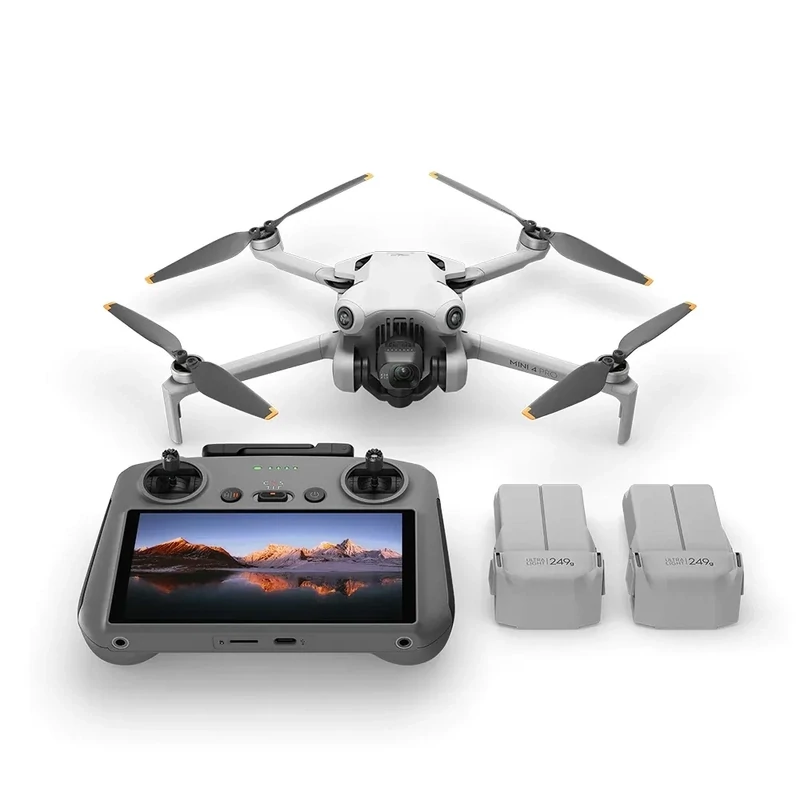 DJI Mini 4 Pro Drone Fly More Combo With DJI-RC2 Controller  & Free Samsung  Micro SDXC Card, DJI Landing Pad And Controller Neck Strap