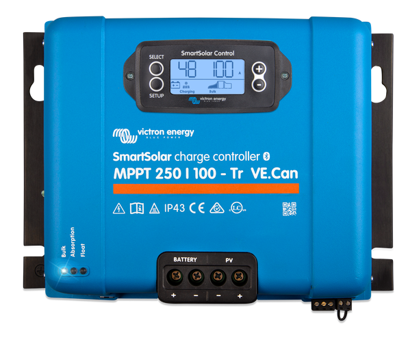 SmartSolar MPPT de 250/100 VE.Can con o sin Pantalla (Bluetooh Incorporado)