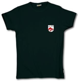 A6: T-Shirt schwarz, incl. bestickt mit Brustlogo (Damen, Herren) (Restposten) Statt € 16,- jetzt nur