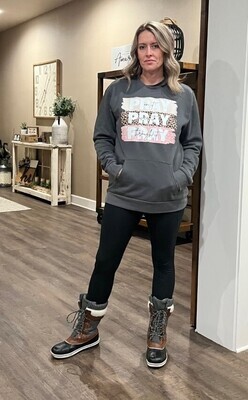 Pray Sweatshirt with pocket---size medium