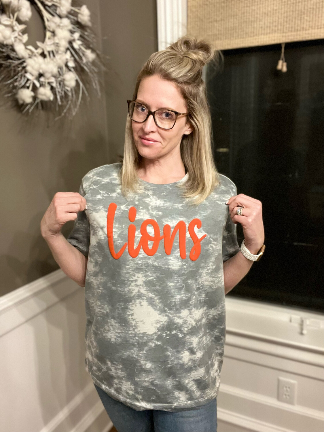Lions shirt--Puff Print