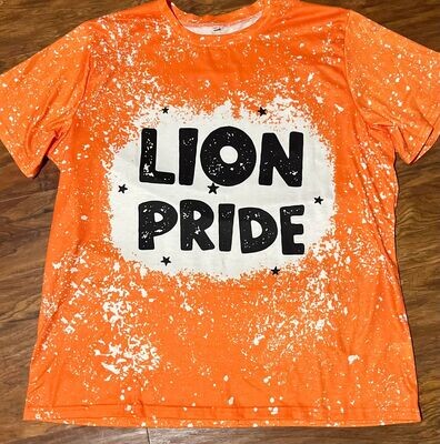 Lion Pride Orange splatter T-shirt---brand new---multiple sizes