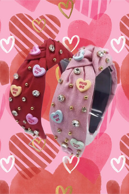 Candy Hearts Headband---boutique new