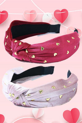 Velvet Valentines Top Knot Headbands