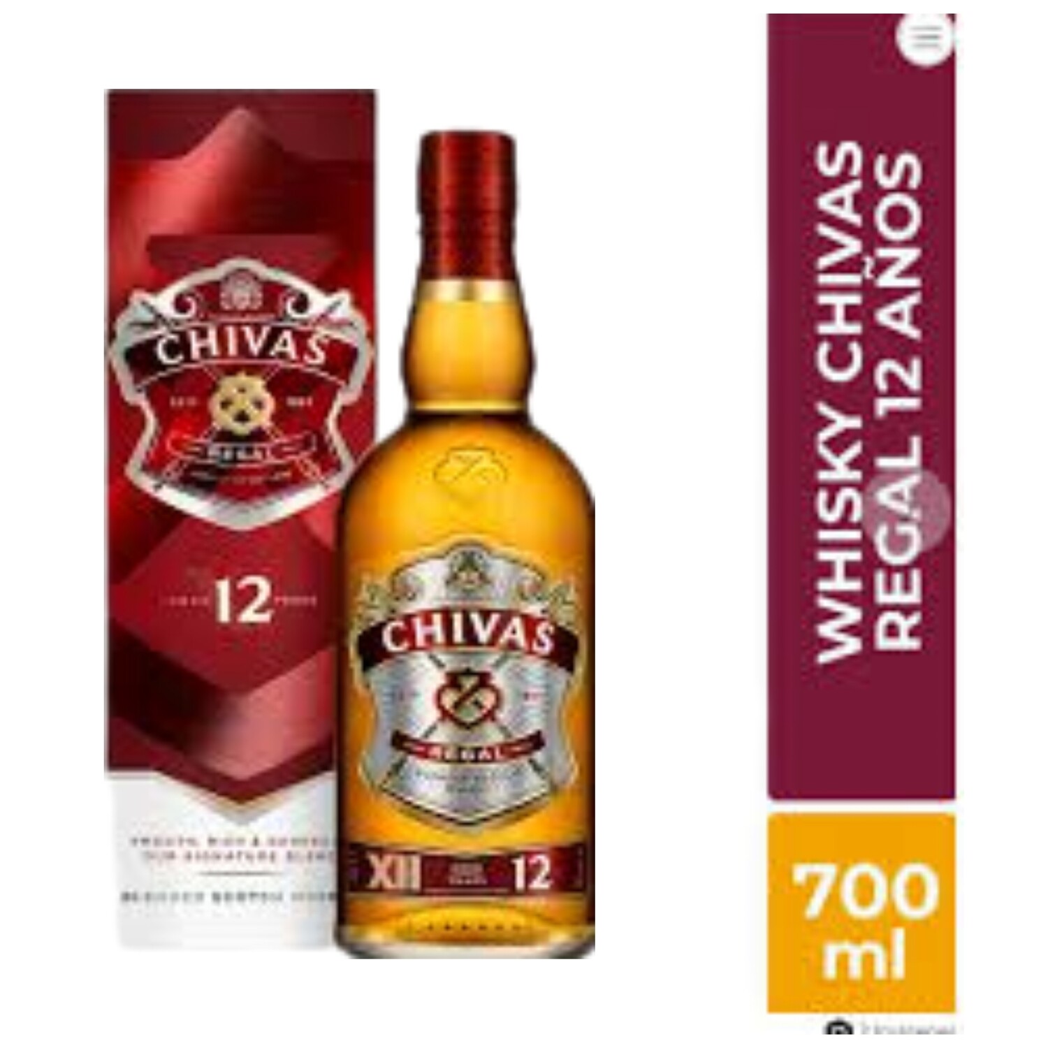 CHIVAS REGAL 12 AÑOS X700ML