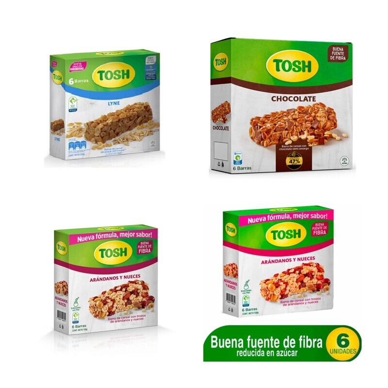 BARRA CEREAL TOSH X6