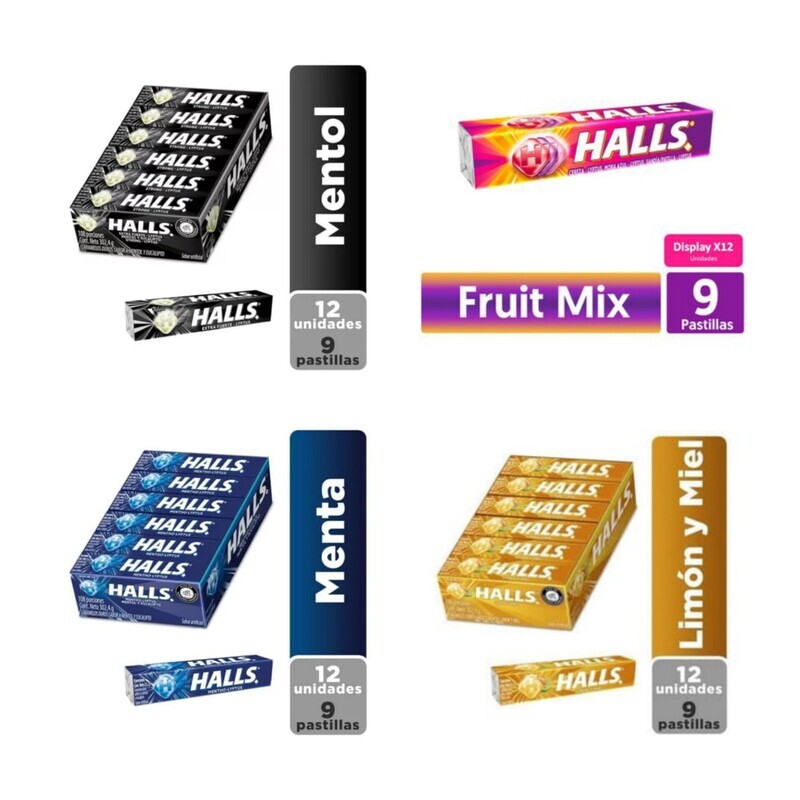 HALLS DISPLAY X12 BARRAS