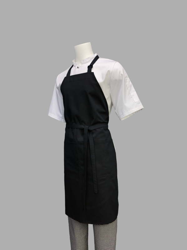 Delantal Peto Negro Ajustable