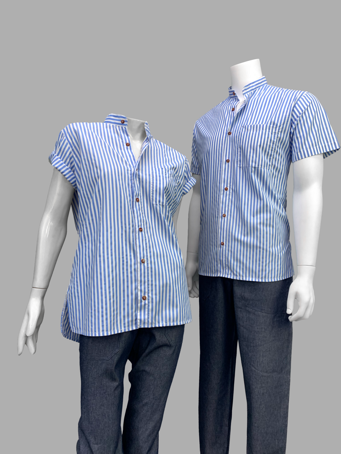 Camisa Manga Corta en Rayas Unisex (bajo pedido)