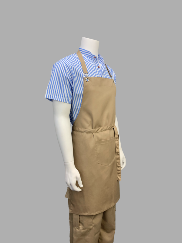 Delantal Ajustable Khaki con detalles metálicos