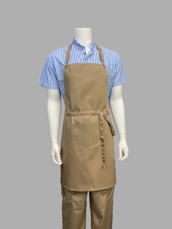Delantal Ajustable Khaki con detalles metálicos
