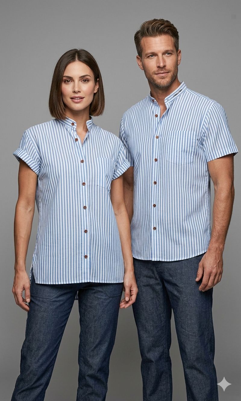 Camisa Mao unisex a rayas
