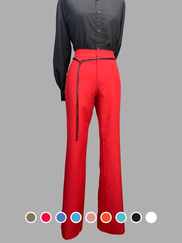 Pantalón Bota Recta Gabardina Stretch