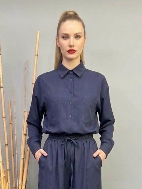 Sobre camisa Boxy Gabardina Stretch