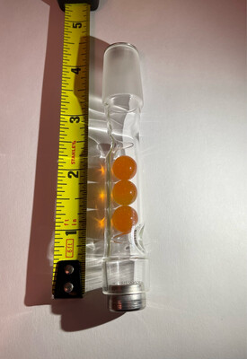 18mm Killer And Tetra P80 Capsule And Basket Screen WPA With An 18mm Male Joint And Experimental Orange Cooling Marbles
