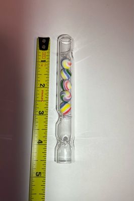 Tinymight Stem With Multi Colored Swirled Cooling Marbles And A Tapered Mouthpiece