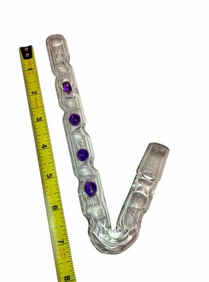 Tetra P80 J Hook With Transparent Gold Purple Cooling Marbles, Cooling Spikes, And A Tapered Mouthpiece