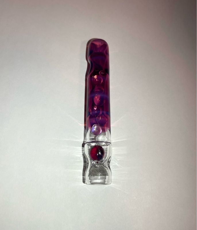 Tetra P80 Royal Jelly Stem With Cooling Marbles, A Tapered Mouthpiece, And A Matching Royal Jelly Marble On The Bottom