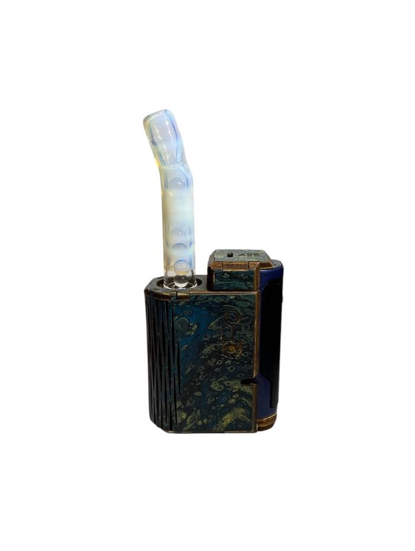 Tetra P80 Ghost Bendy Stem With Cooling Marbles, A Tapered Mouthpiece, And A Matching Ghost Marble On The Bottom