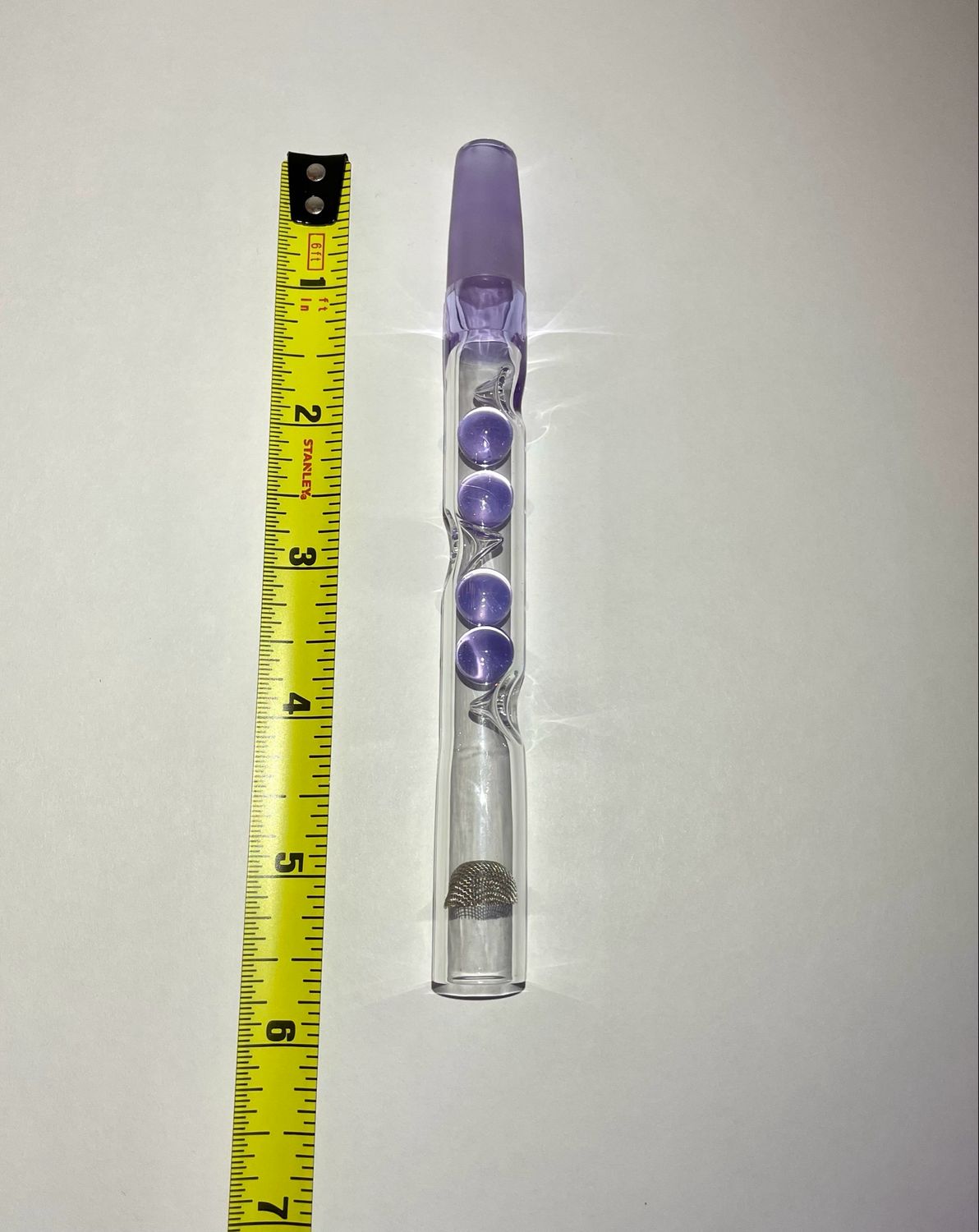Solo 3 14mm Male Joint WPA Stem With Amethyst Opal Cooling Marbles And Cooling Spikes