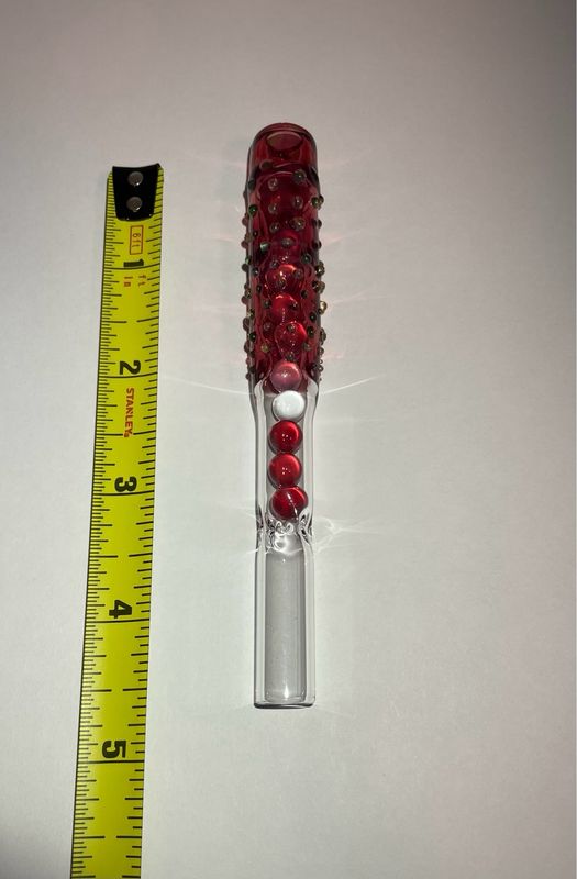 Bakx Stem With An Experimental Red IR Base, Matching Cooling Logs, And UV Reactive Ion Dots