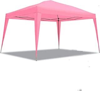 Strong Camel EZ POP UP Wedding Party Tent 10&#39;x13&#39; Folding Gazebo Beach Canopy W/Carry Bag 210D Oxford Cloth (Pink)