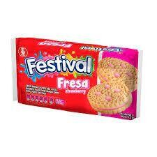 Galleta Festival fresa pqt 12 - 6und