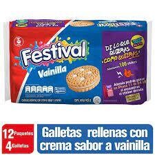 Galleta Festival vainilla pqt 12 - 4 und