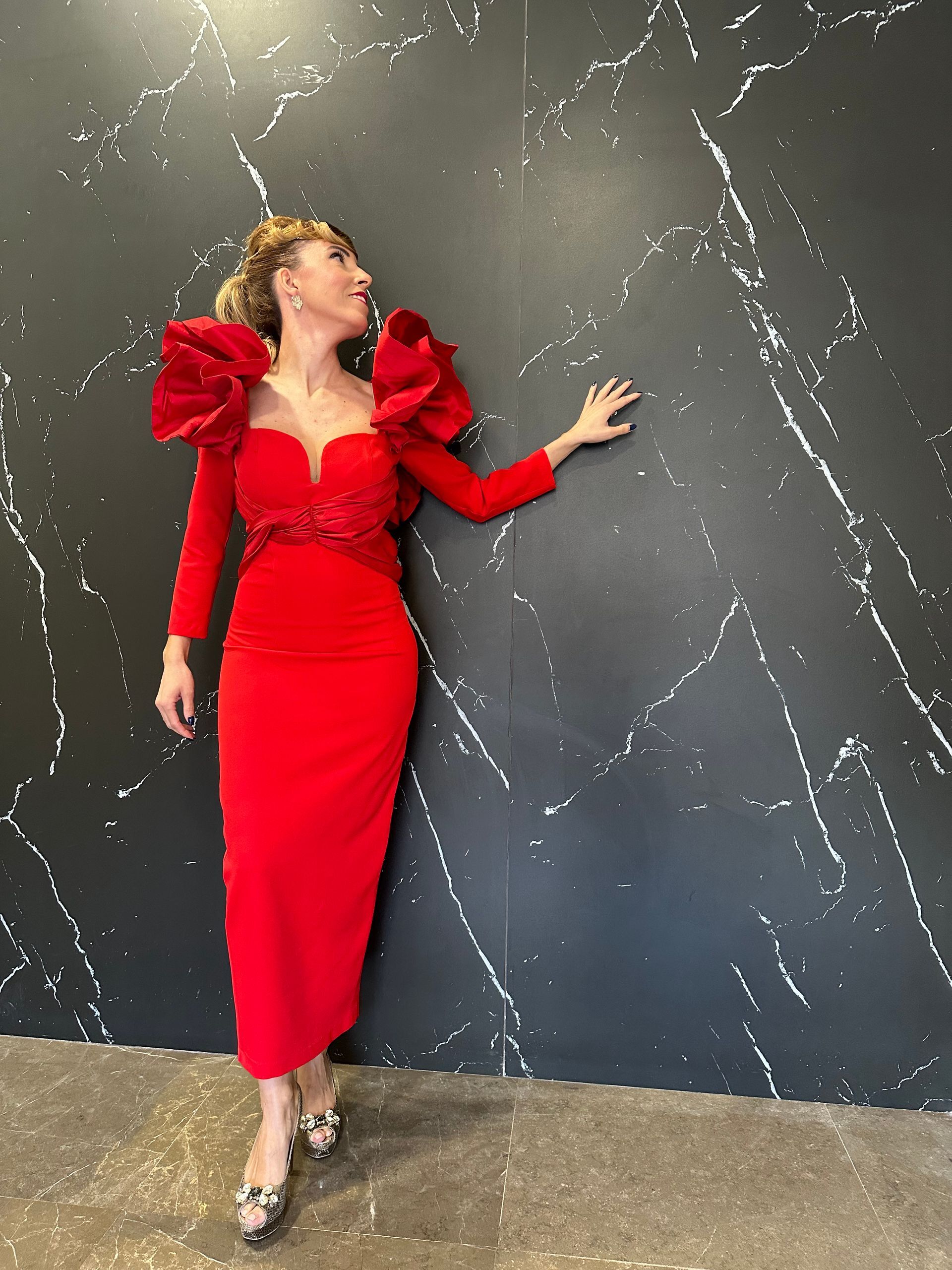 Vestido Volantes Rojo