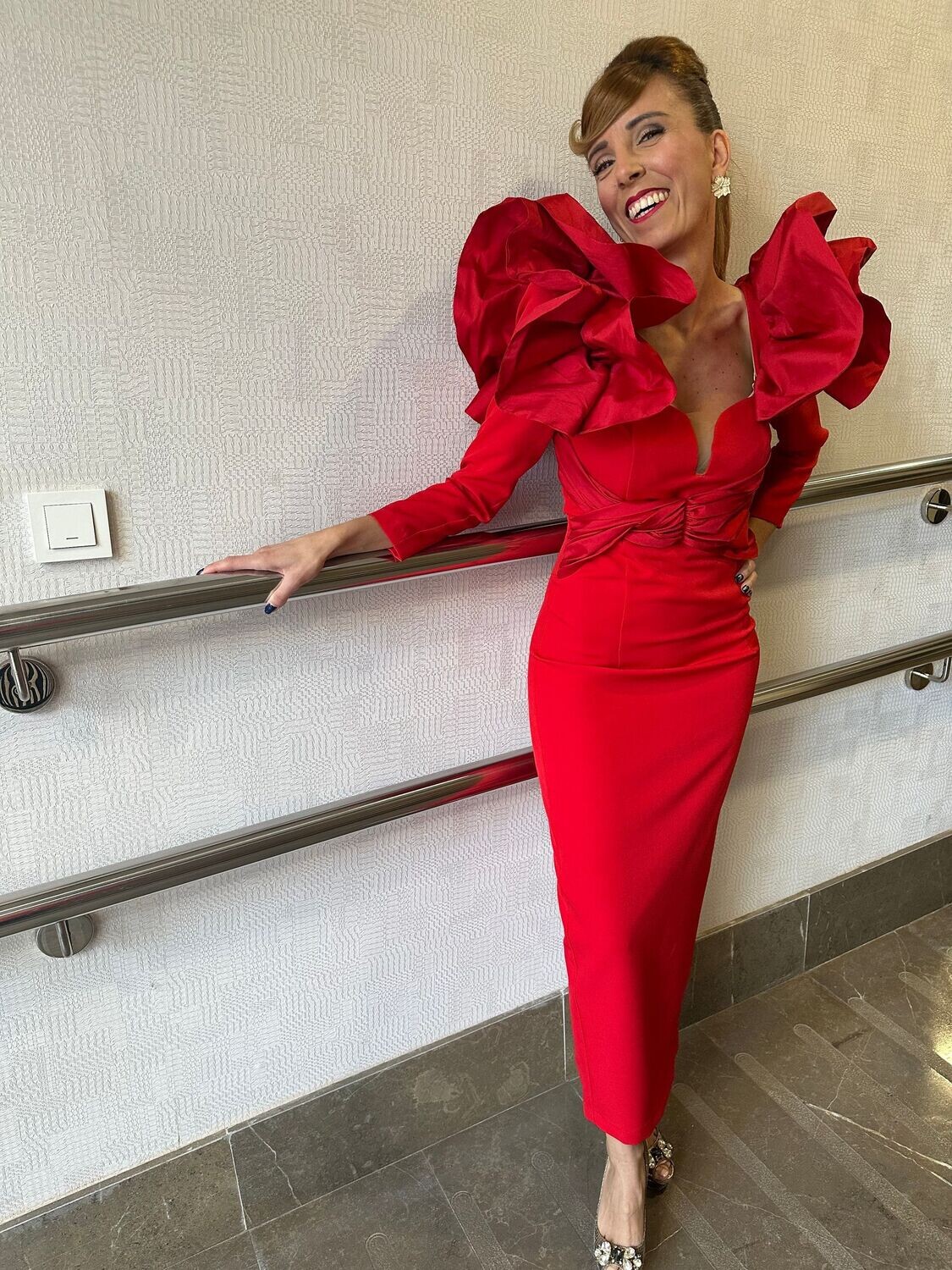 Vestido Volantes Rojo