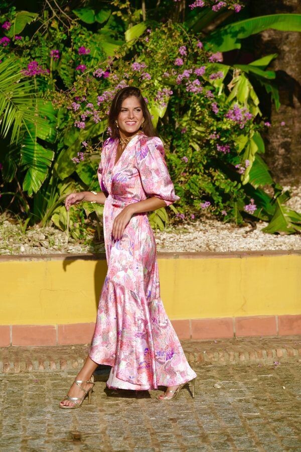 Vestido Merilyn Estampado - SEDA Y COLOR