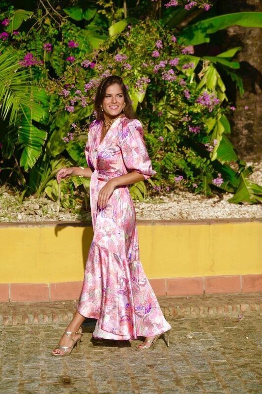 Vestido Merilyn Estampado - SEDA Y COLOR