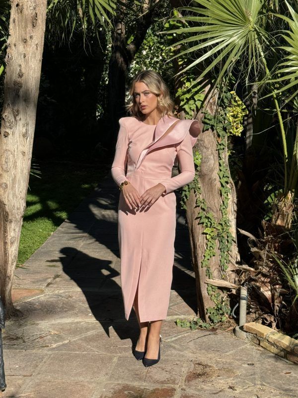 Vestido Madison Rosa - SEDA Y COLOR