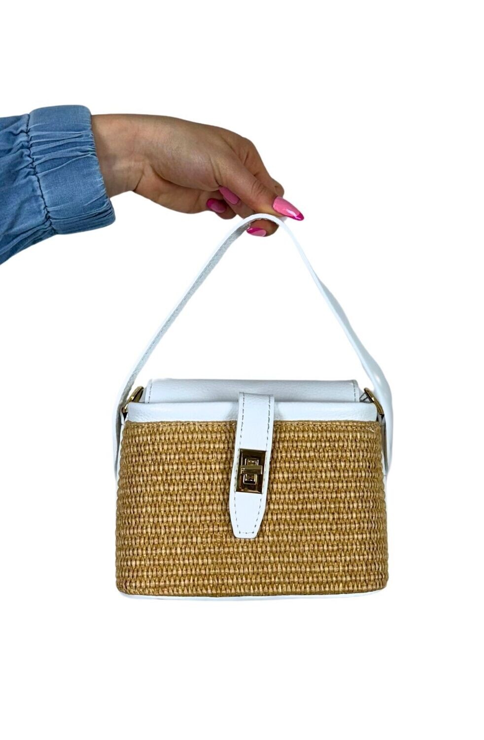 Bolso Esparto Natural Piel