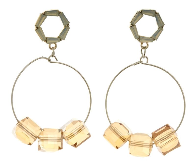 Pendientes Dado Beige