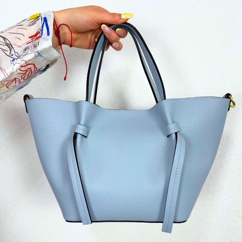 Bolso Piel Azulado