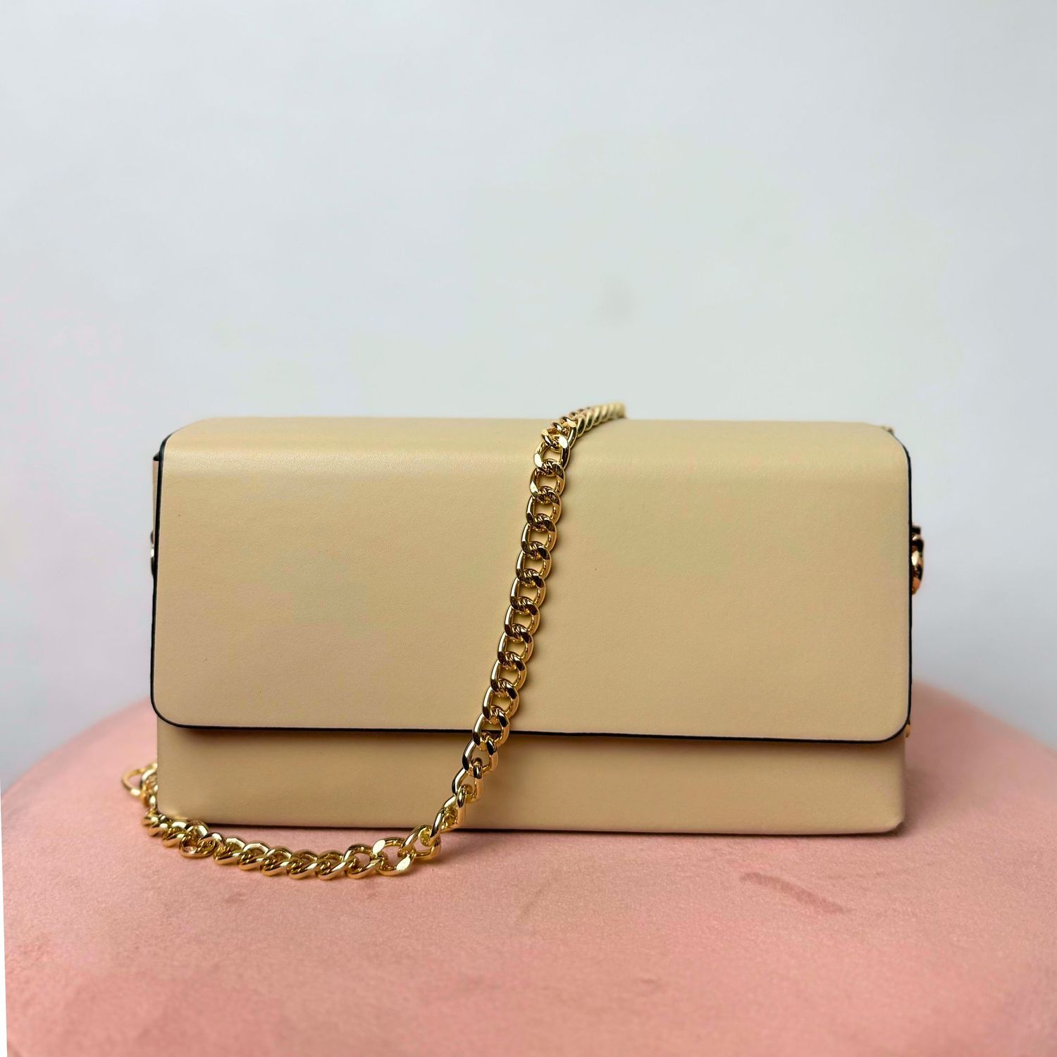 Bolso Piel Beige