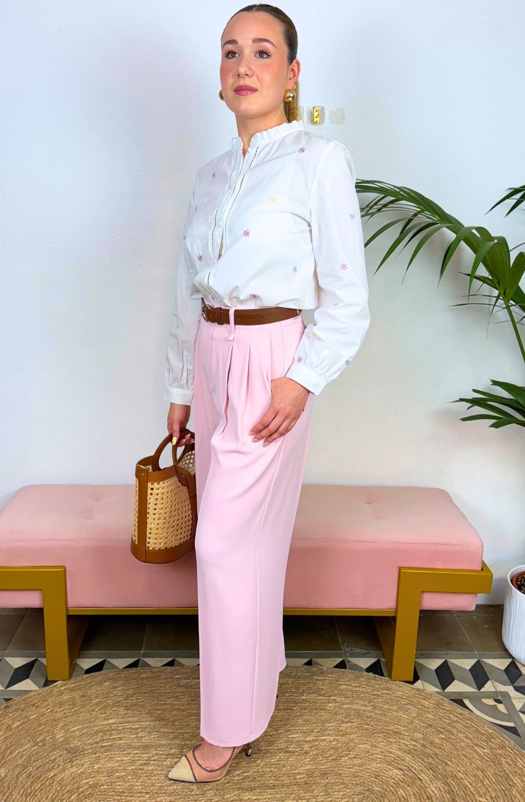 Pantalon Elegant Rosa