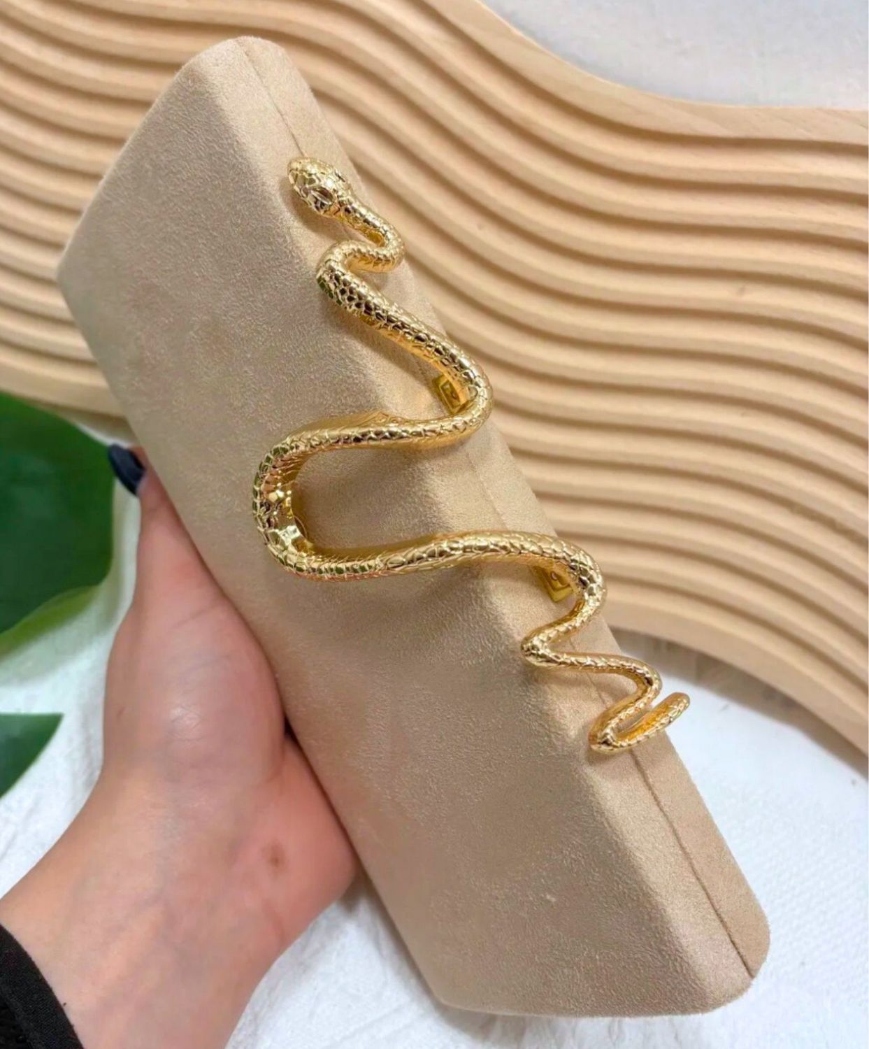 Bolso Beige Serpiente