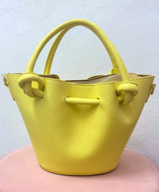 Bolso Piel Nudo Amarillo