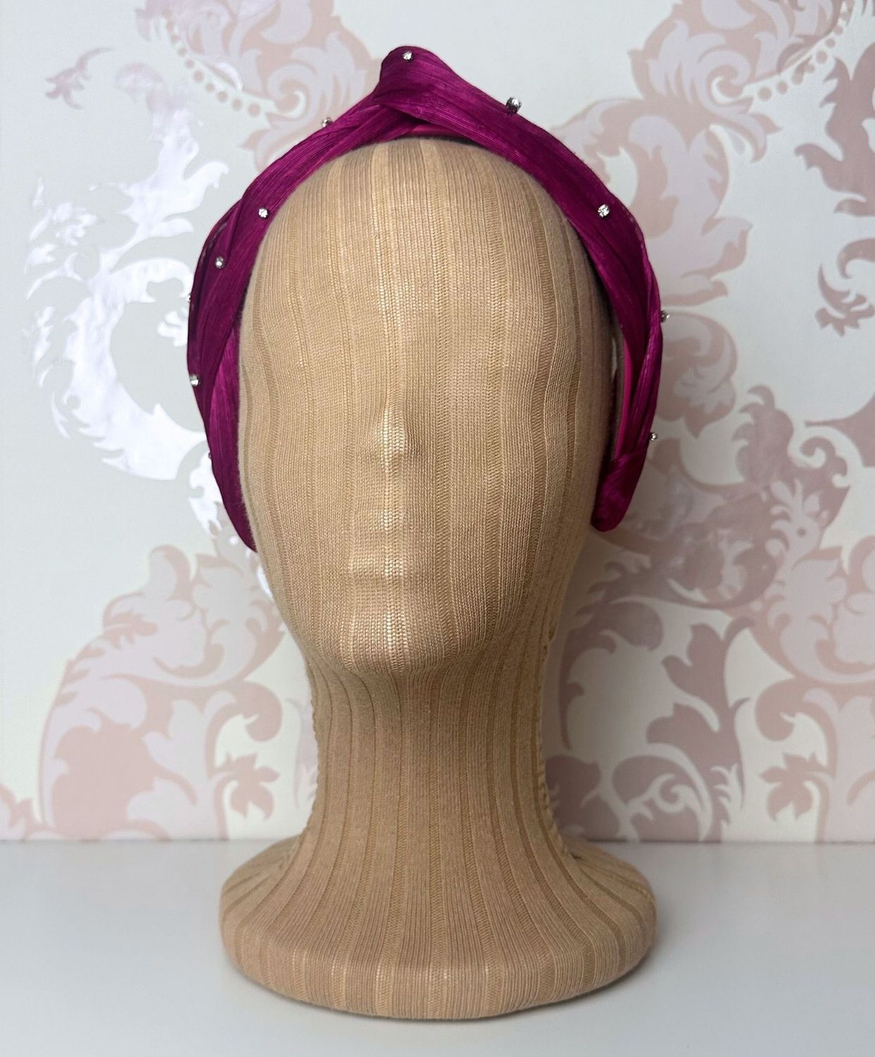 Diadema Fucsia Brillantes "Hecho a mano"