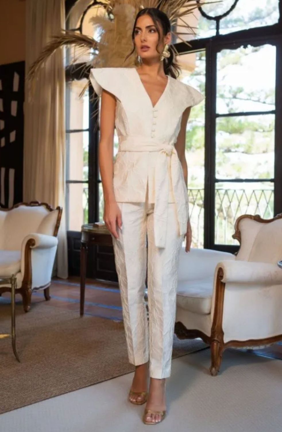 Conjunto Pantalón Jaquard  - SARA R.