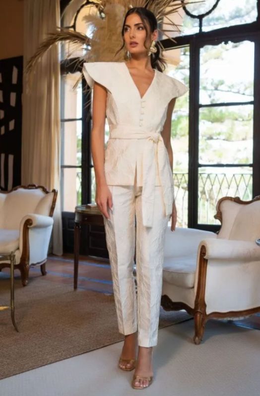 Conjunto Pantalón Jaquard  - SARA R.