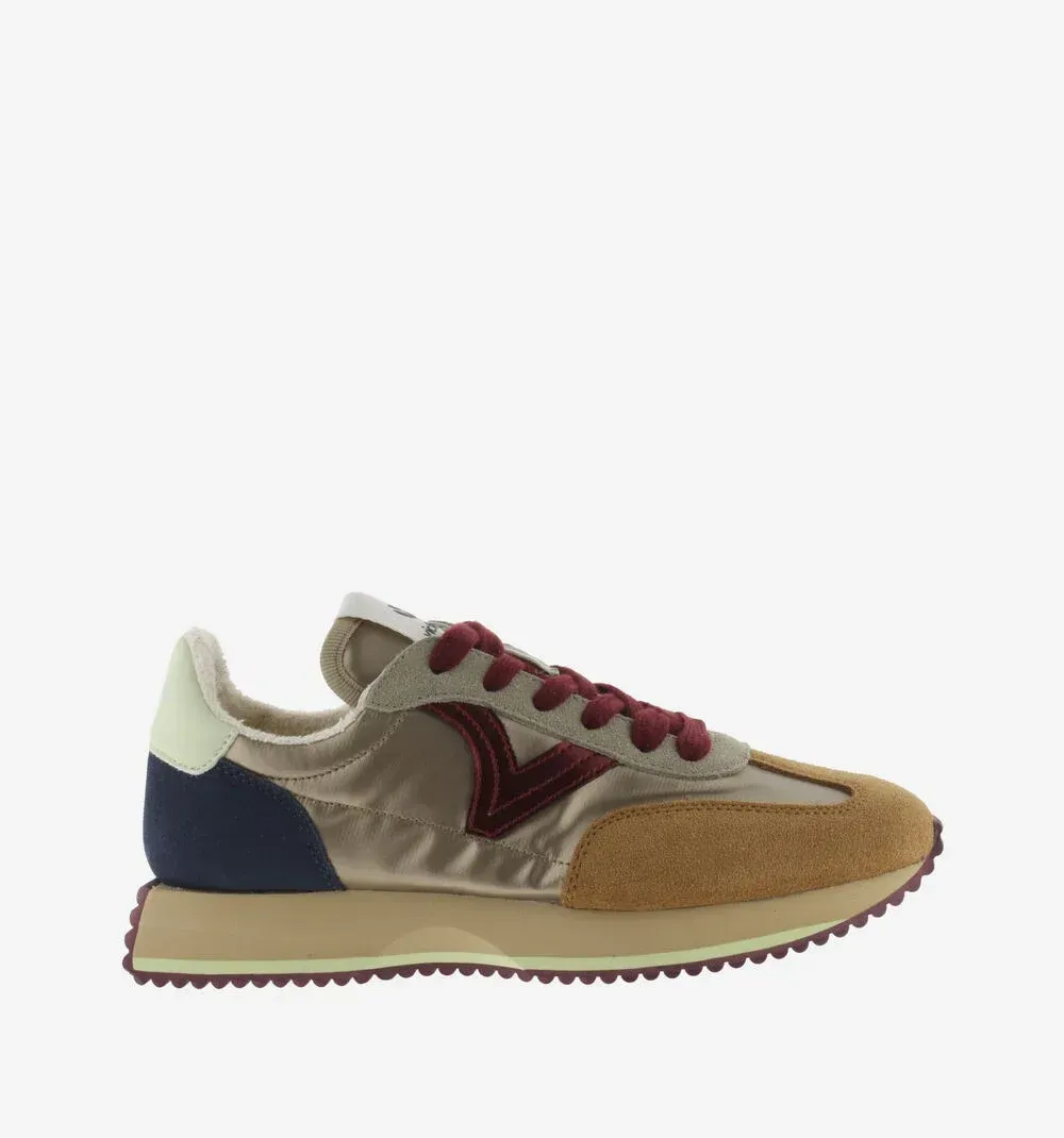 COSMOS NYLON METAL & SERRAJE PLATINO  Sneakers para mujer con suela dentada